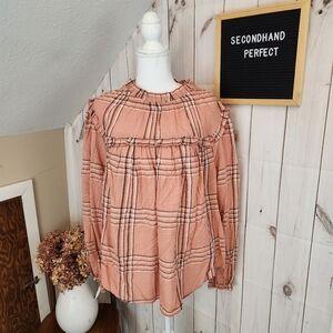 a.n.a Plaid Boho Top